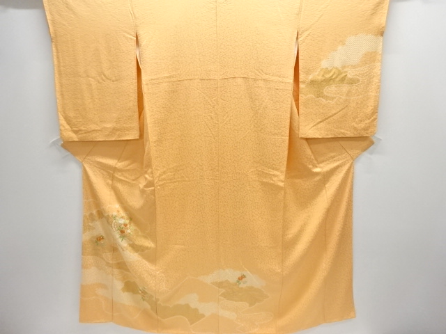 JAPANESE KIMONO / HOMONGI / SILK / EMBROIDERY / SHIBORI / FLORAL CART